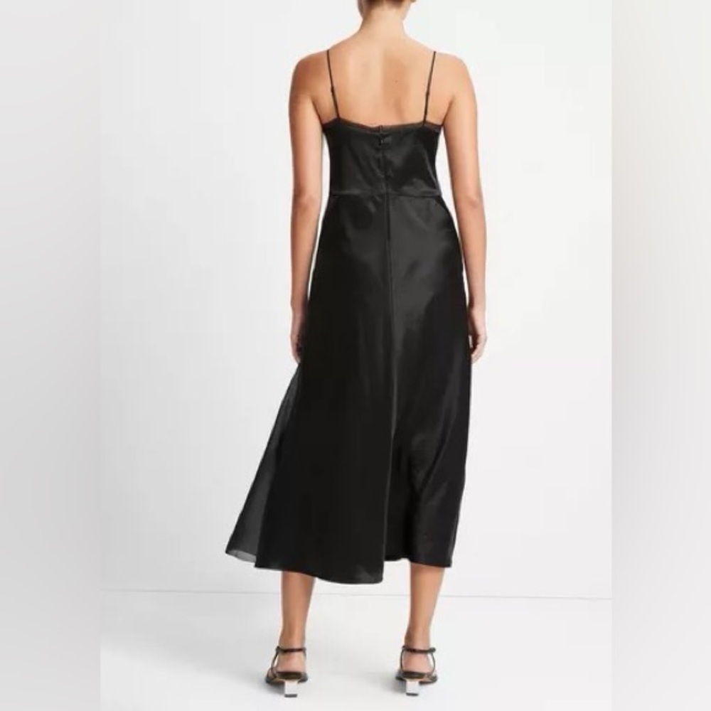 Vince Sheer-Paneled Slip Dress Slip Dress - 0 - Picture 2 of 6
